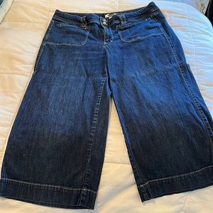 White House Black Market wide Leg Capri Jeans Sz 12